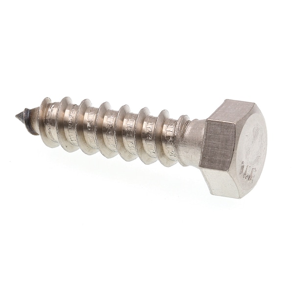 Hex Lag Screw 3/8in X 1-1/2in Grade 18-8 Stainless Steel 25PK